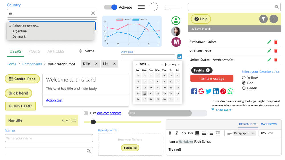 UI Components preview
